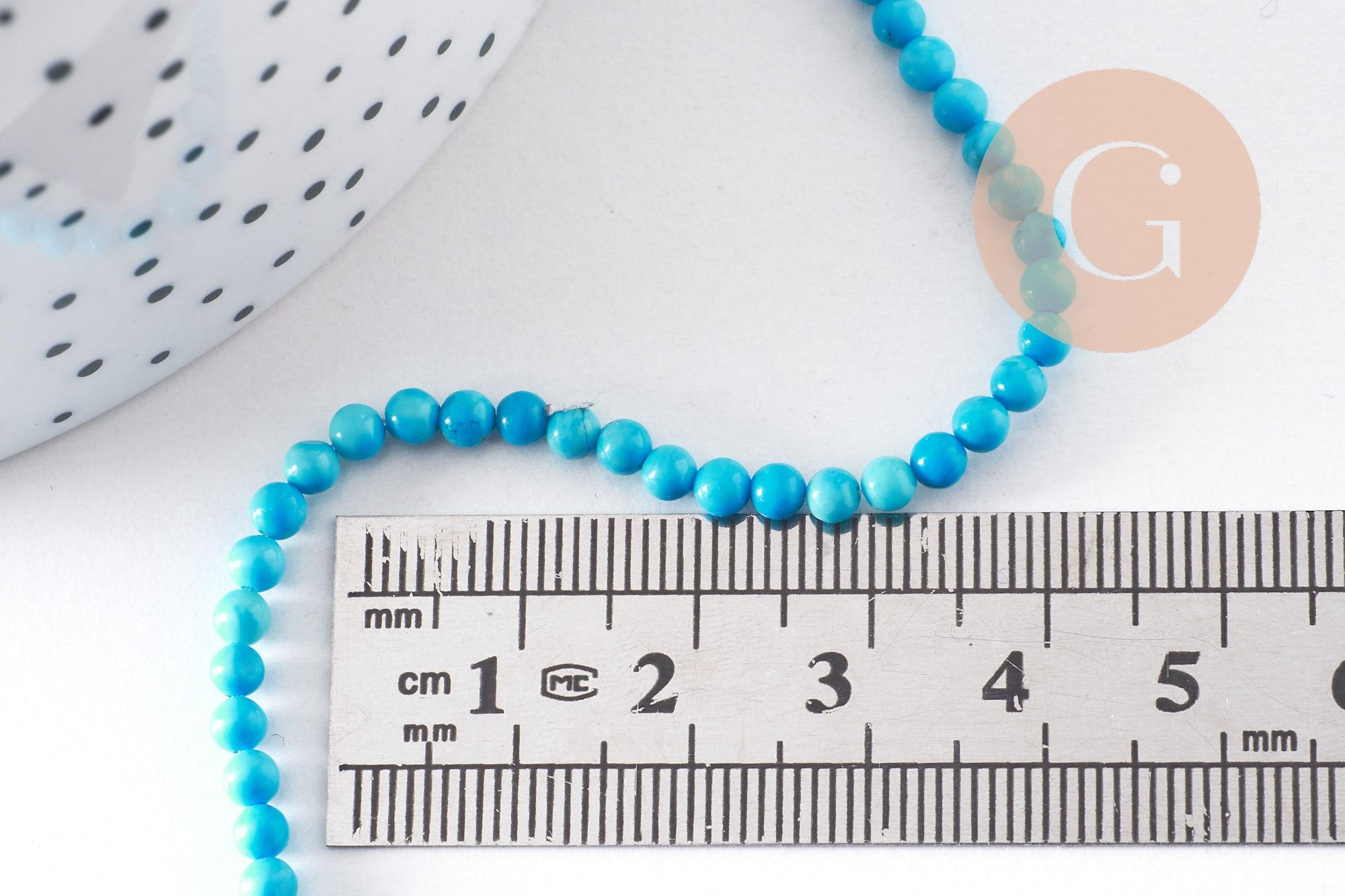 Gingerlily howlite turquoise G8192 perles pierre 12-18mm x5
