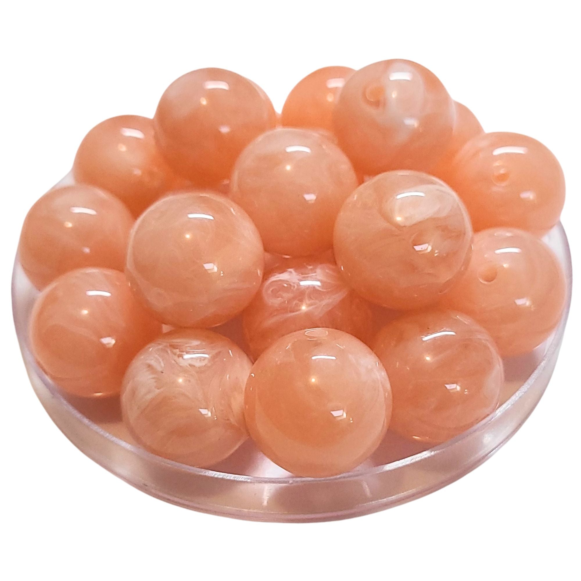 ARTSHOP Boules 20MM n365 perle acrylique Saumon marbré x10