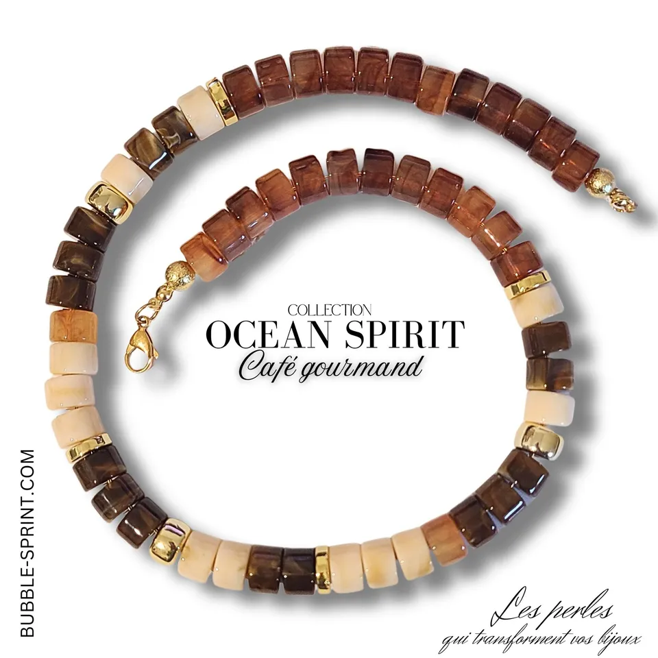 ARTSHOP Kit collier Ocean Spirit café gourmand 50cm complet