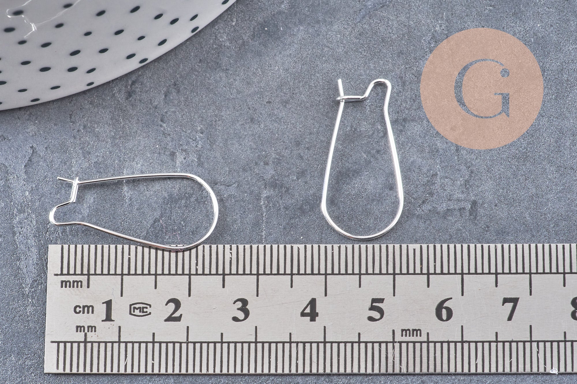 Gingerlily Apprêts G10902 Support boucle crochet inox 25mm x10
