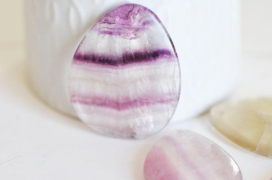 Gingerlily Pendentifs G721 pendentif fluorite naturelle ovale