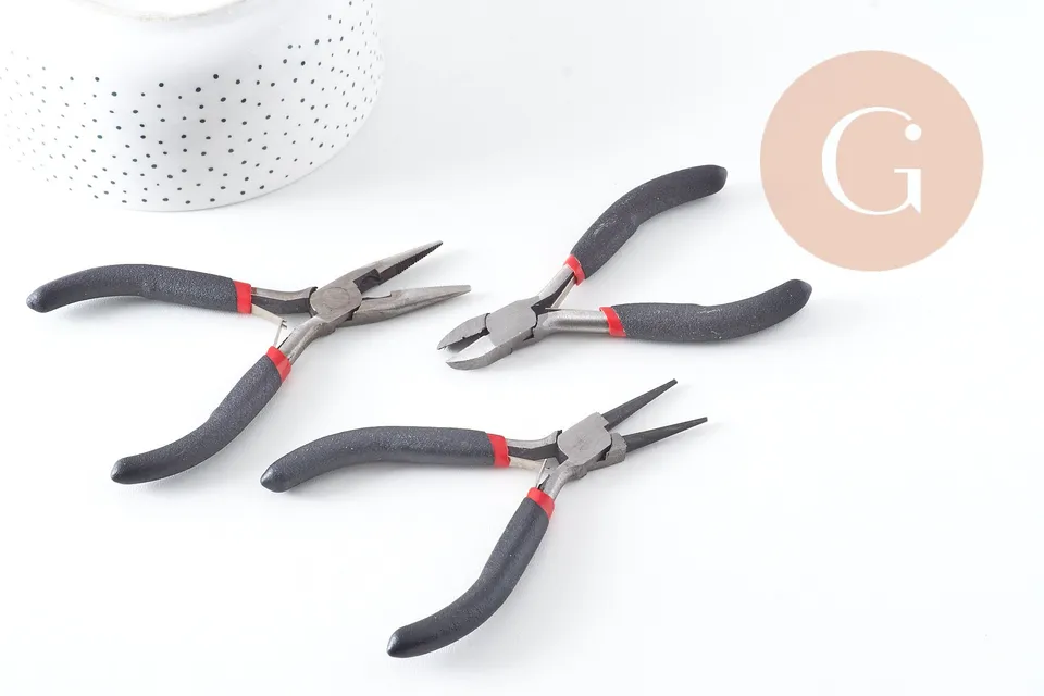 Gingerlily 3 Pinces bijoux G10937 acier carbone 130mm