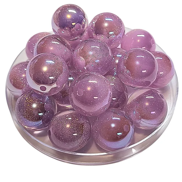 ARTSHOP 266 Boules Glitter AB Rose clair perle 20 mm