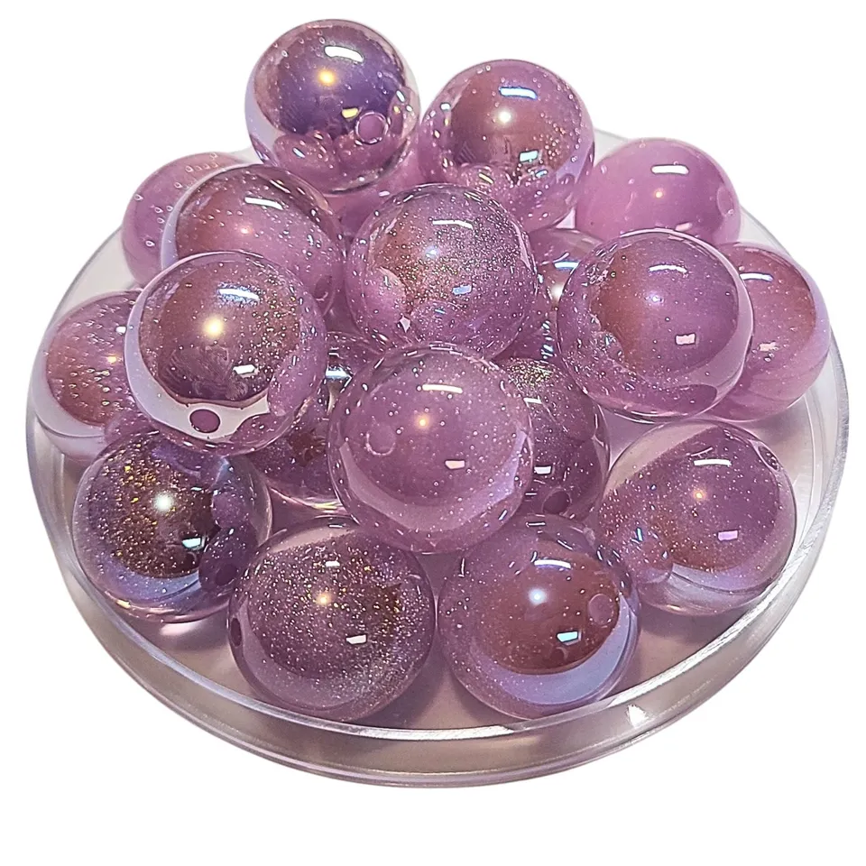 ARTSHOP 266 Boules Glitter AB Rose clair perle 20 mm