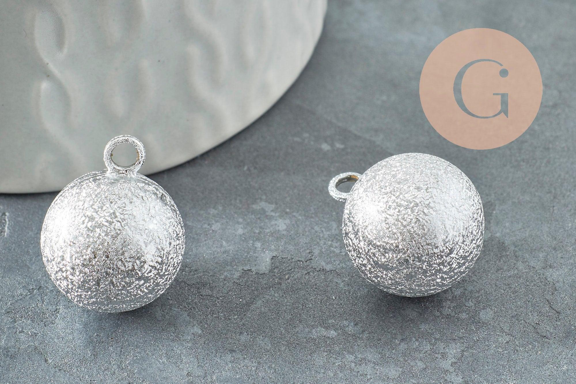 Gingerlily Pendentif bola harmonie carillon platine sablé 22mm