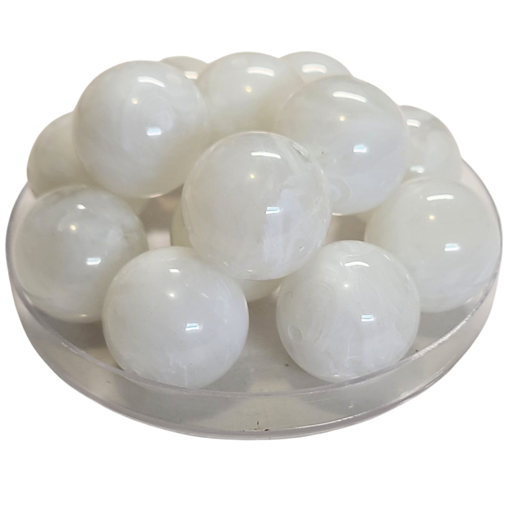 ARTSHOP Boules 24MM 237 Quartz blanc marbré x1 acrylique
