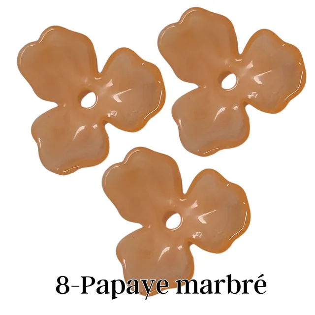 ARTSHOP Flower Power 8 fleur orchidée 20mm papaye x1