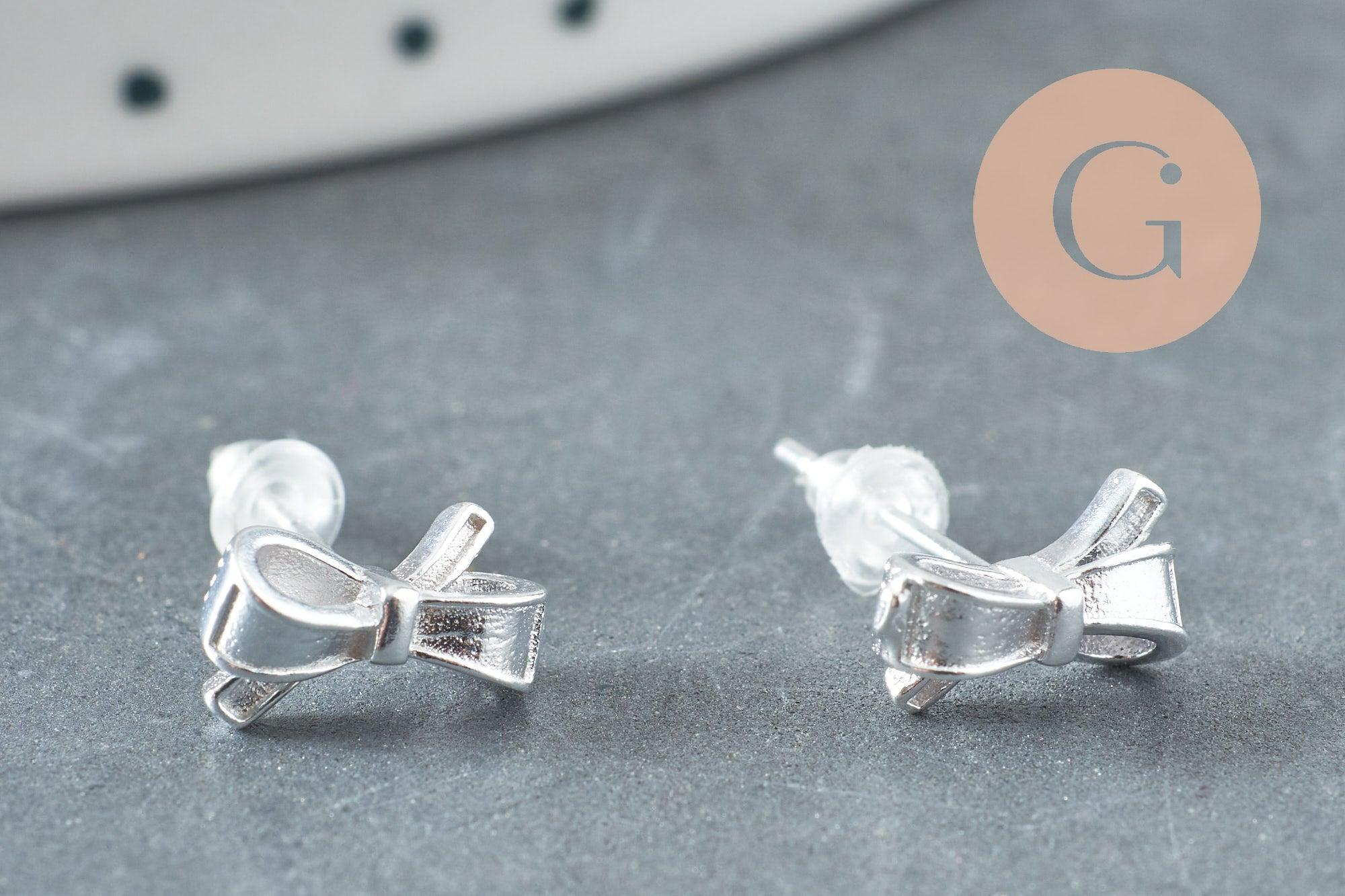 Gingerlily G9250 puces feuille ginkgo argent 925 paire