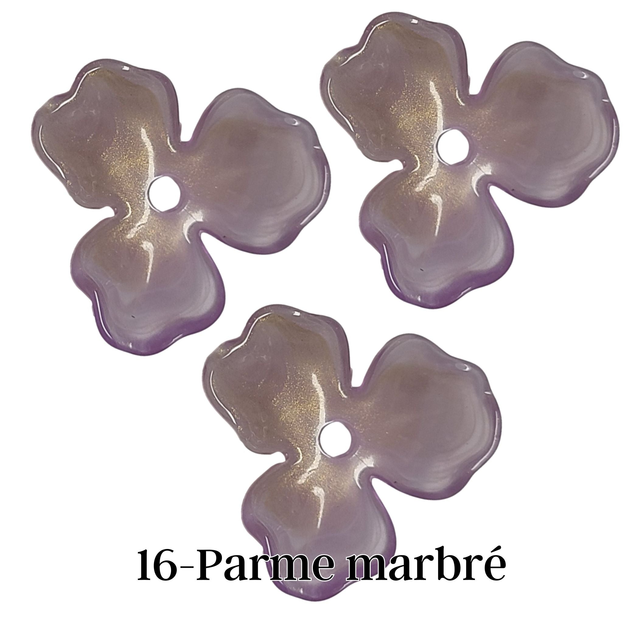 ARTSHOP Flower power 16 fleur orchidée parme 20mm x4