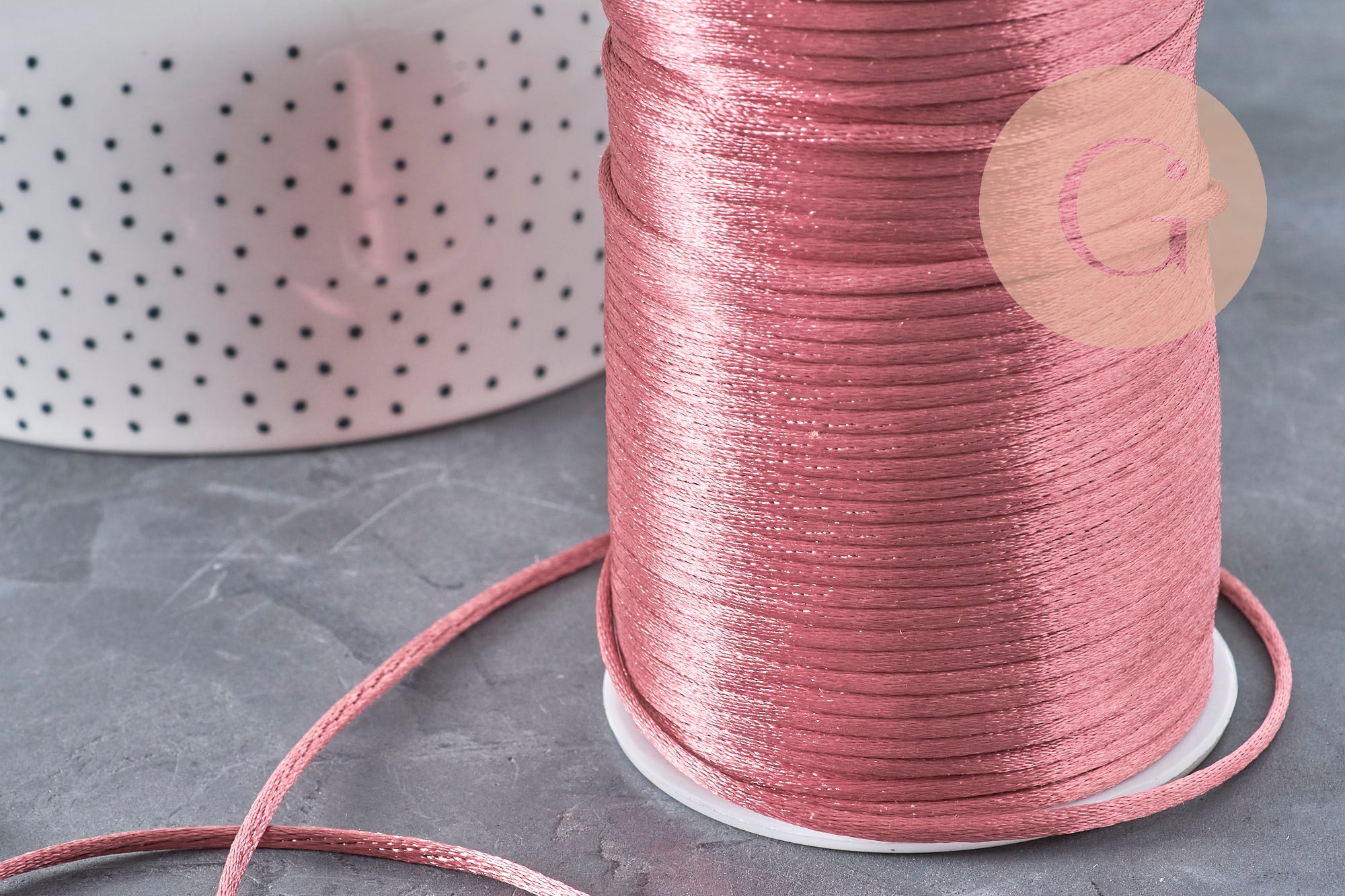 Gingerlily G11223 cordon queue de rat vieux rose 2mm x5m