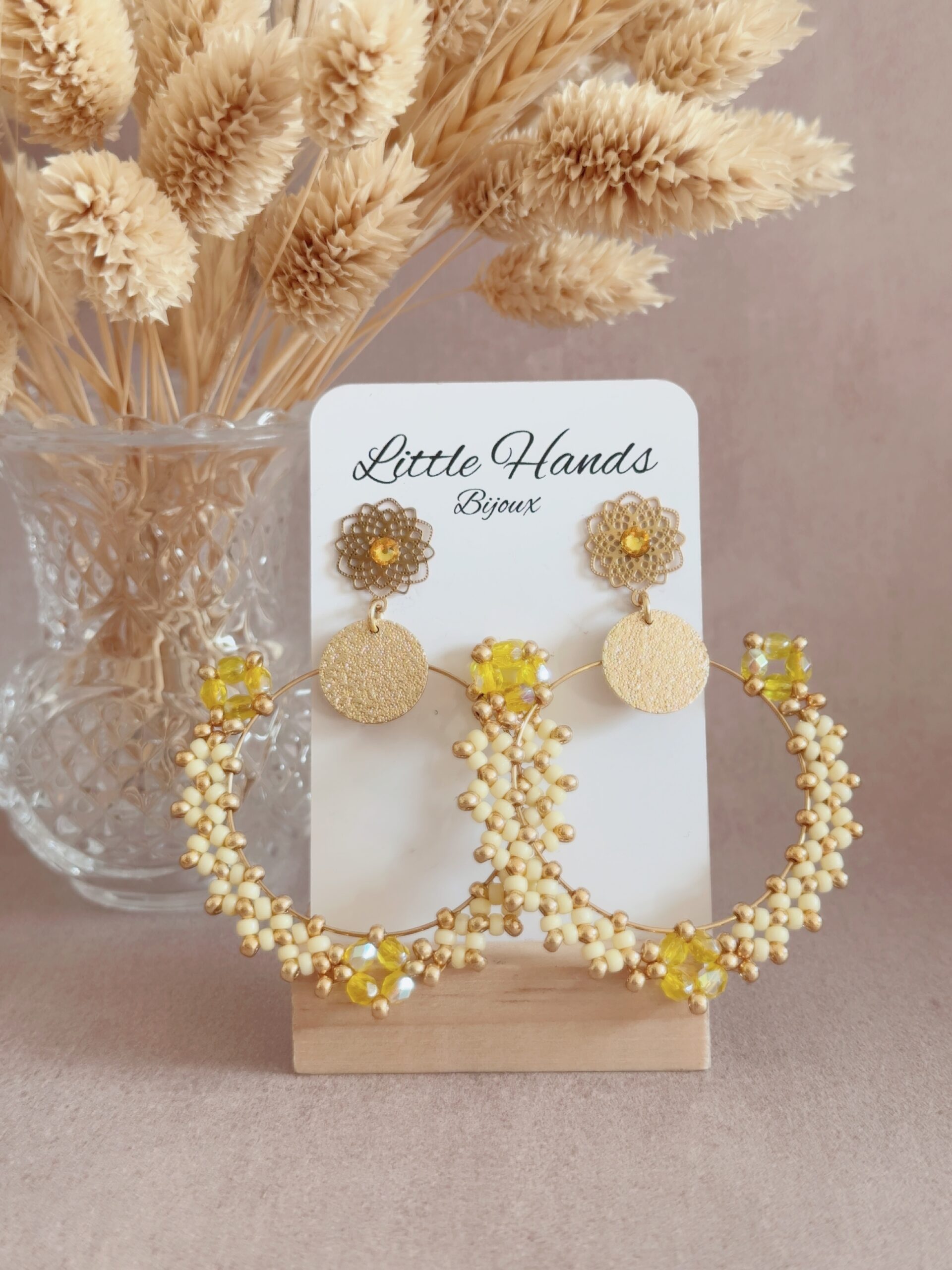 Little Hands Bijoux Thaïs boucles d'oreilles Lemon Fizz jaune
