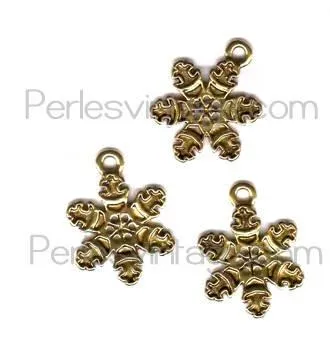 Gingerlily Pendentif flocon doré 1,9cm lot 5 G2719
