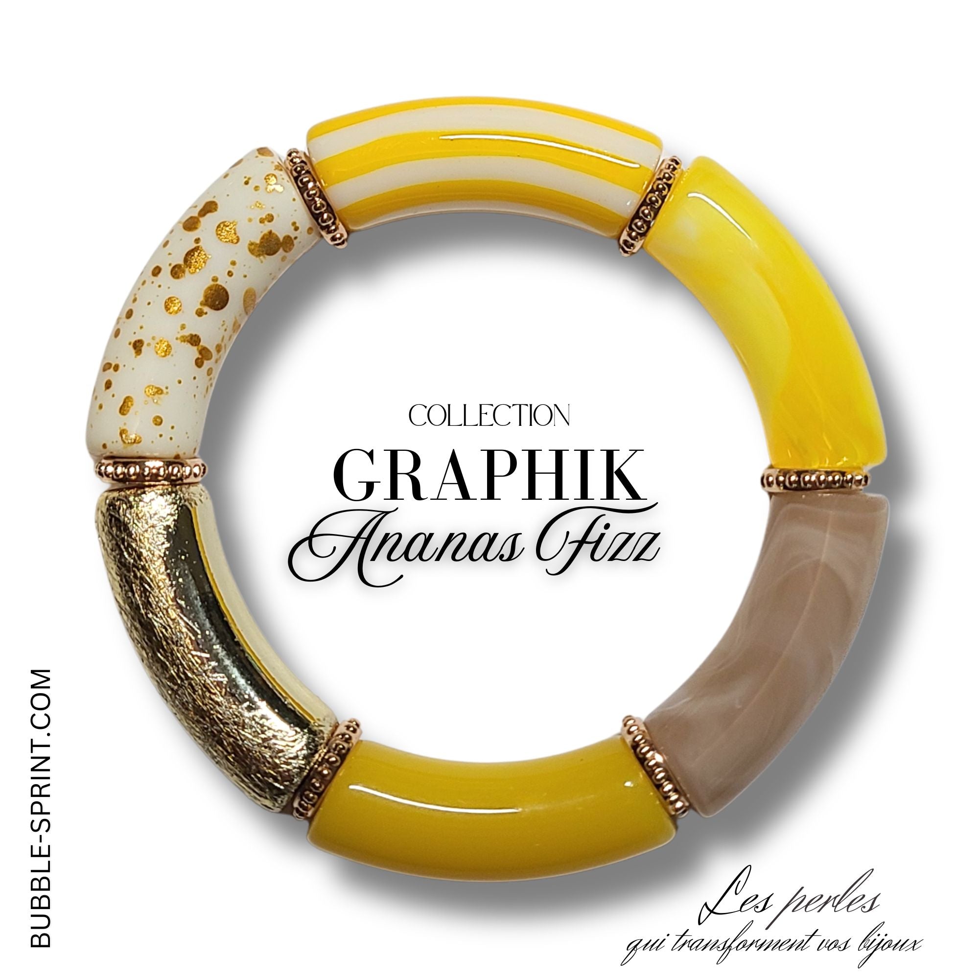 ARTSHOP Prêts-à-porter GRAPHIK bracelet Ananas Fizz kit monté