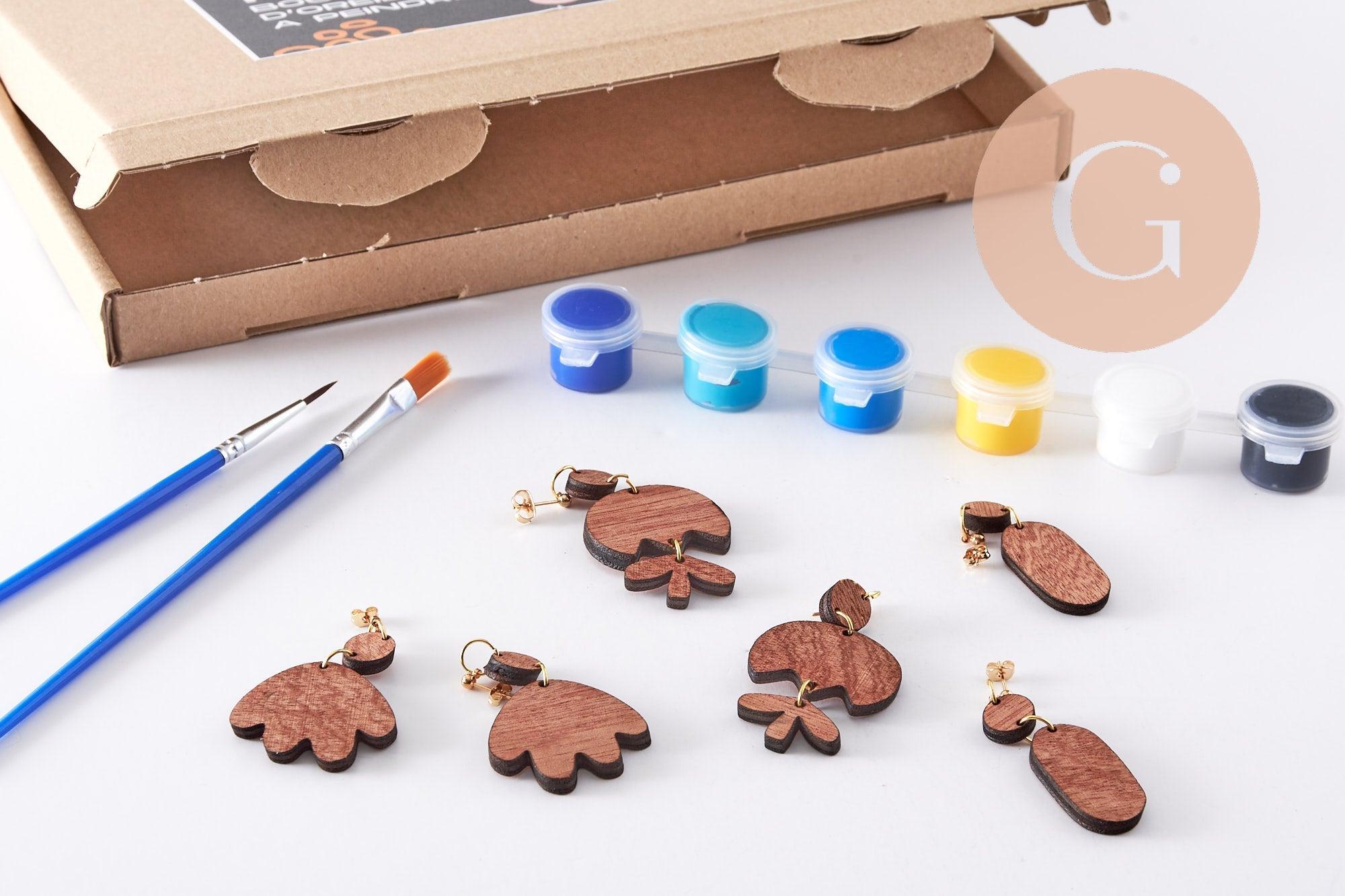 Gingerlily Kits G9879 kit boucles bois à peindre 3 paires