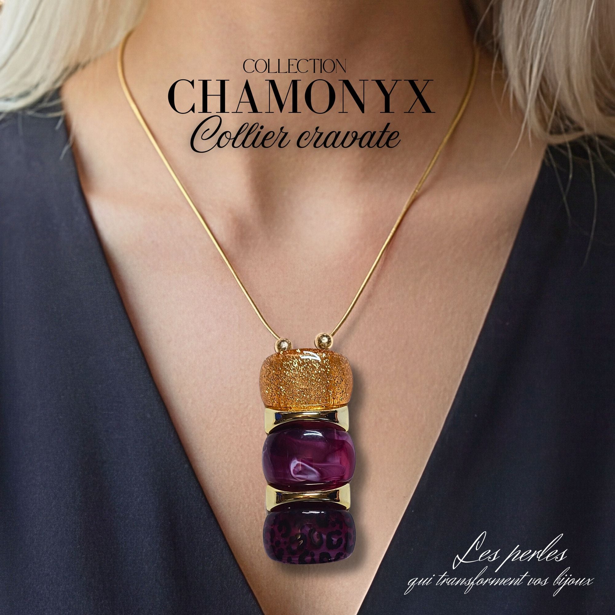ARTSHOP CHAMONYX Kit collier Prune palets