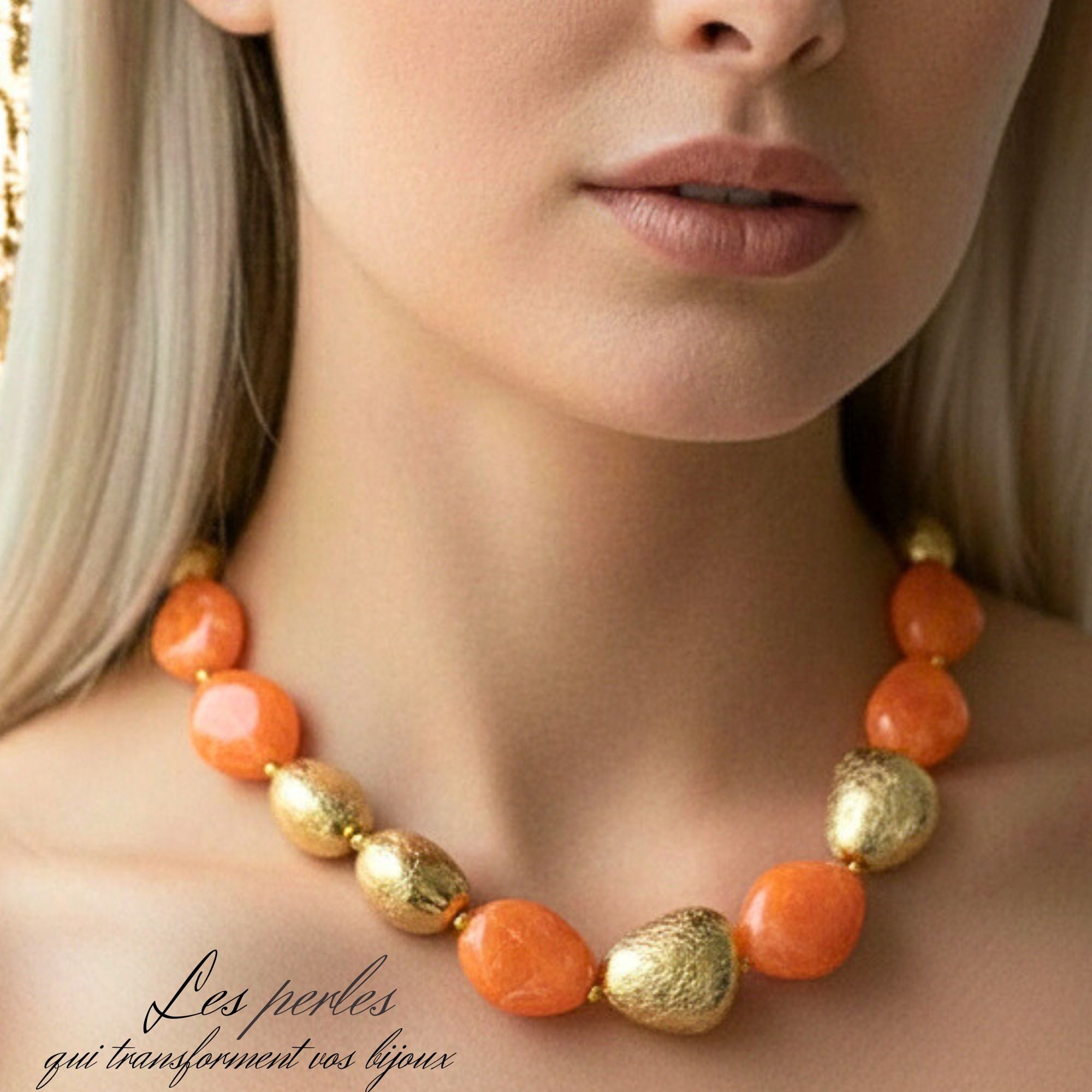 ARTSHOP Galets Tika 5 galet mandarine marbré 30MM x1