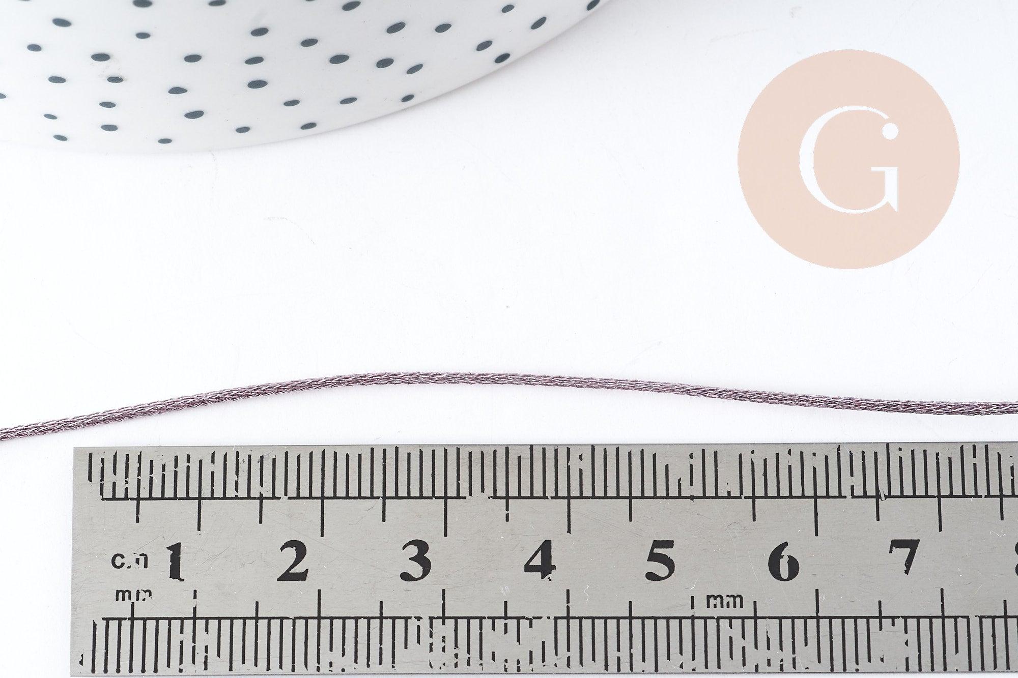 Gingerlily Cordons G9095 cordon violet métallisé polyester 1mm 1m