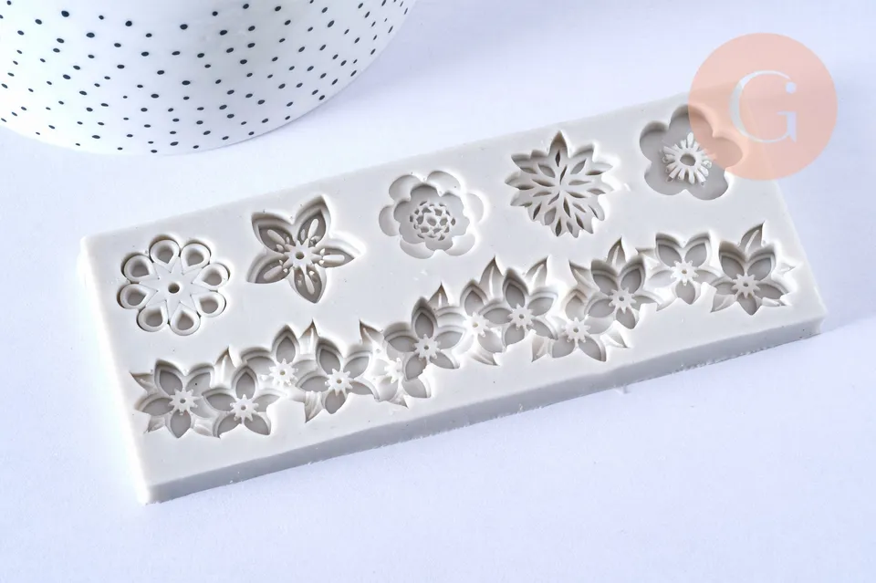 Gingerlily Moule silicone fleurs 14,5cm moule résine epoxy x1