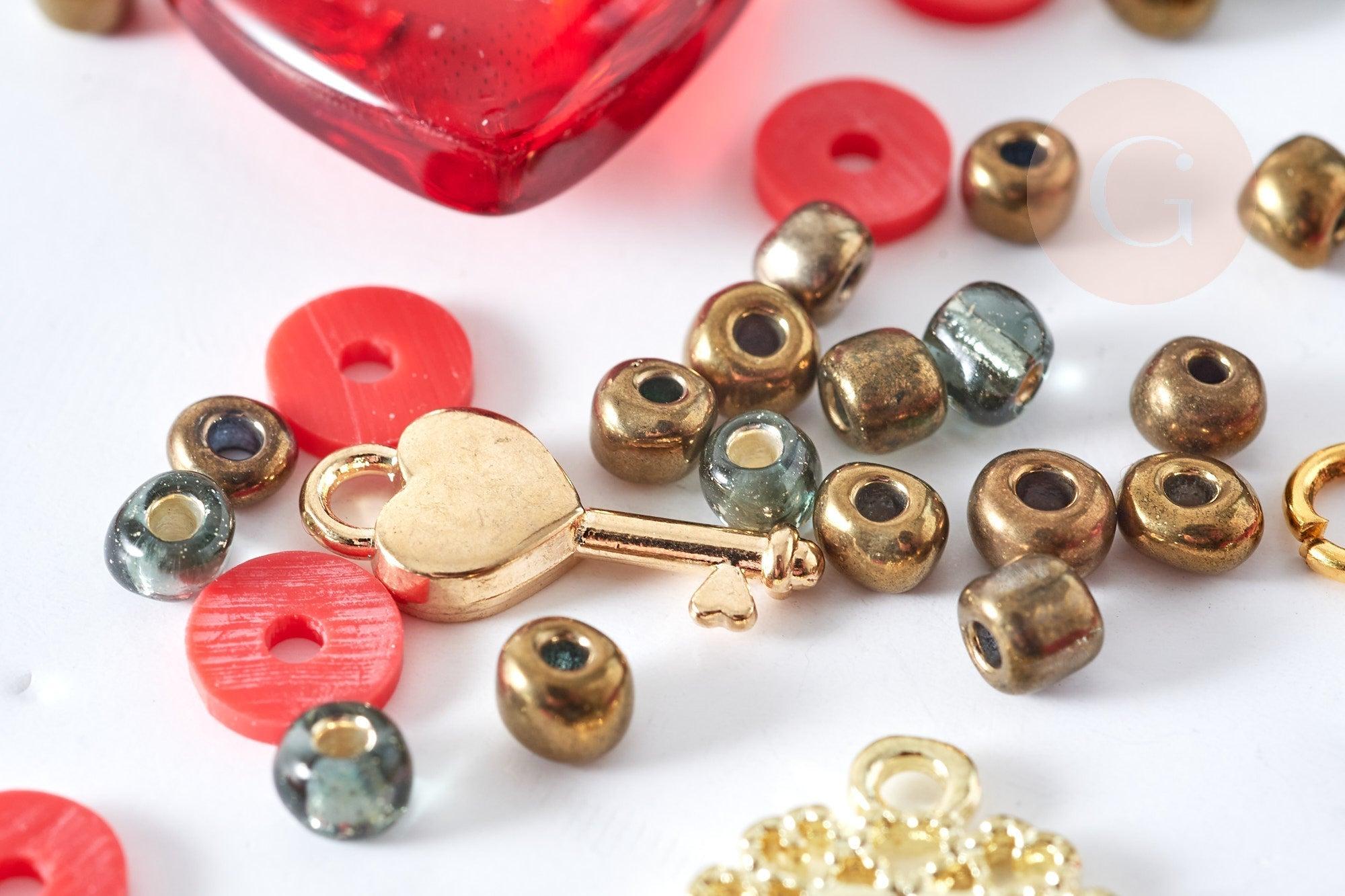 Gingerlily kit perles fruits rouges création bijoux x1