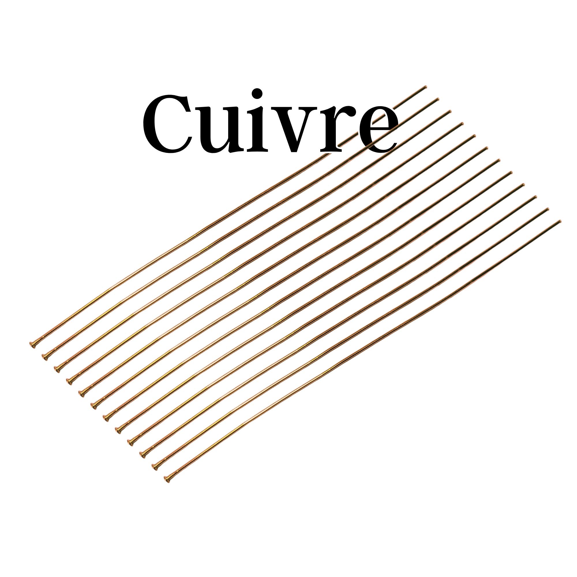 ARTSHOP Apprêts clous têtes plates cuivre 8cm x30