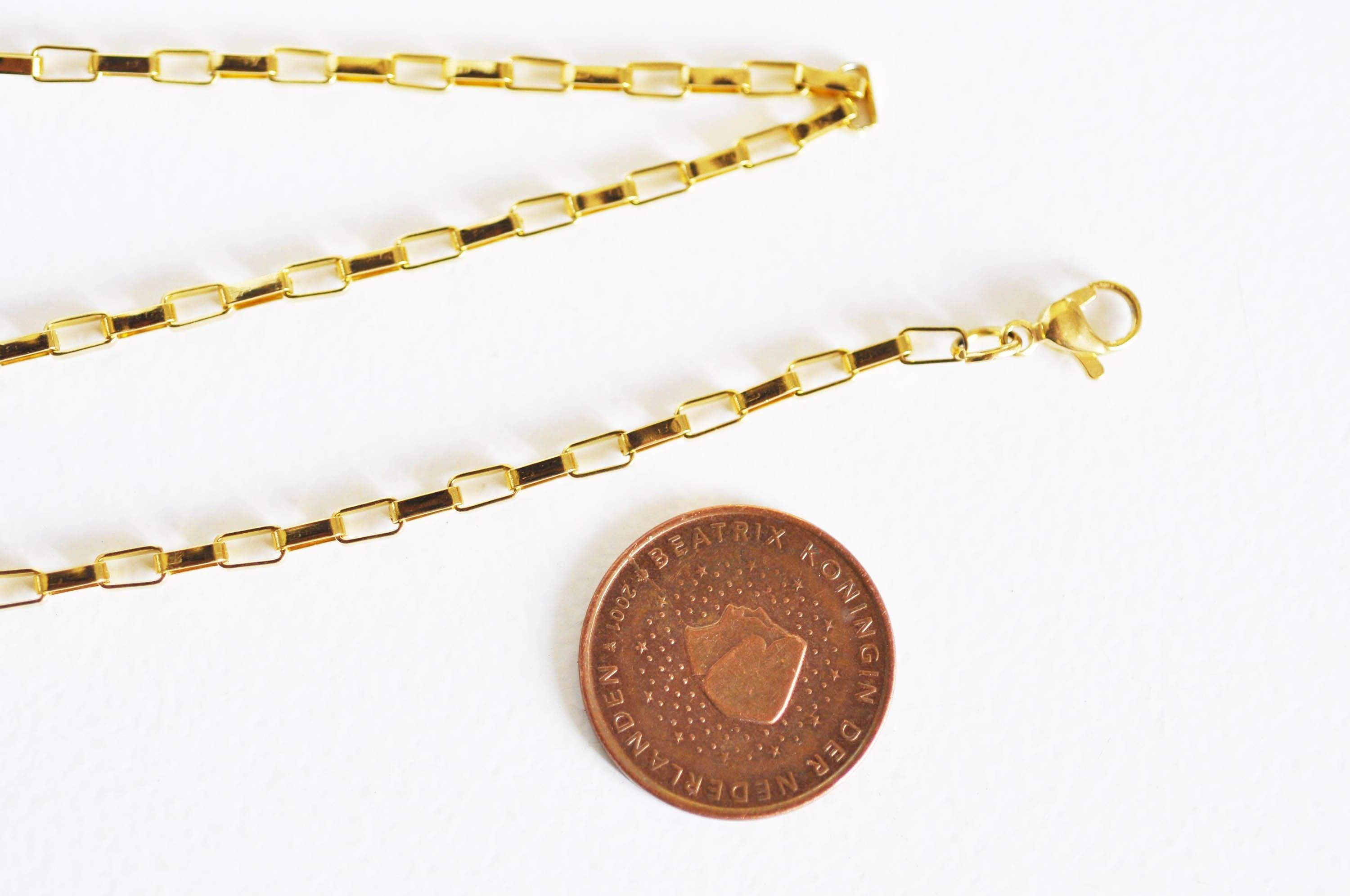 Gingerlily chaîne complète G1757 collier acier doré 43cm