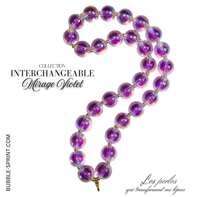 ARTSHOP Mirage collier interchangeable violet monté