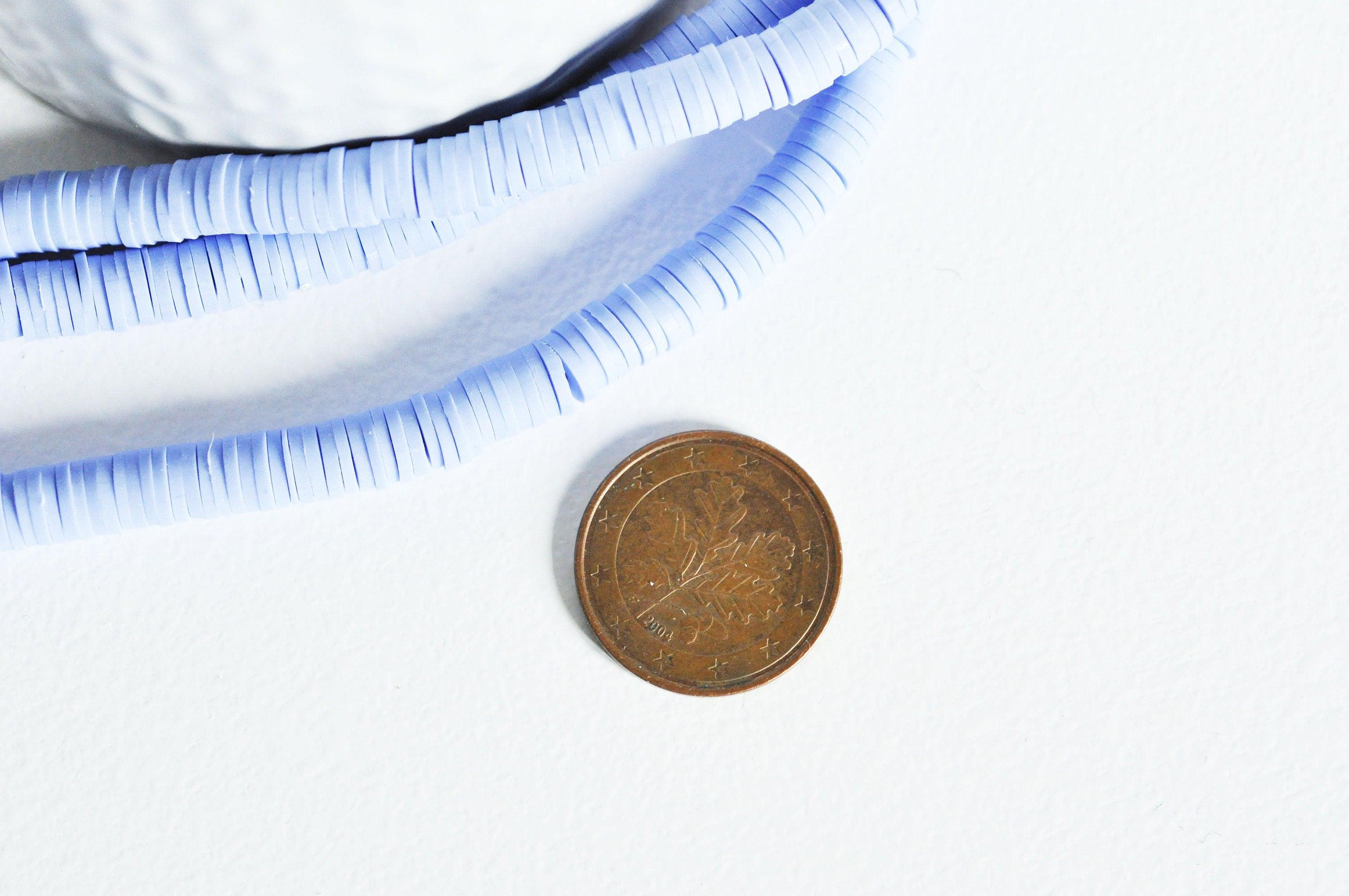 Gingerlily G1630 perles heishi bleu 6mm fil 320 perles