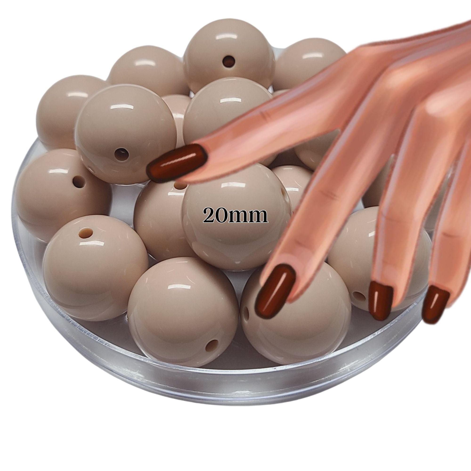 ARTSHOP Boules 20MM 4 Nude perle brillante x1 20MM