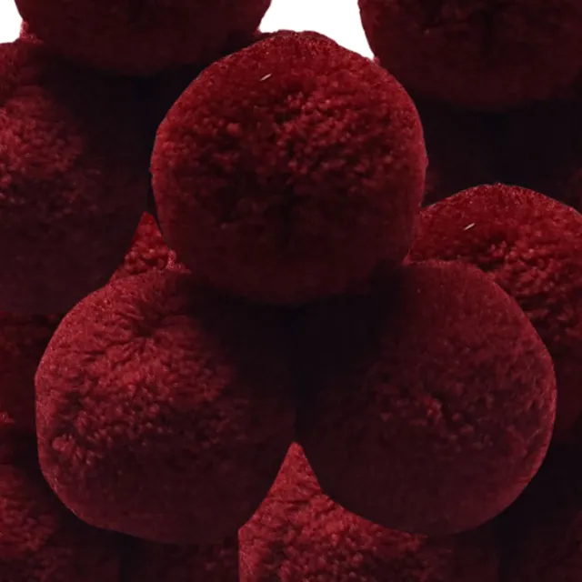 ARTSHOP Chouchous Balls Pompon Synthétique Bordeaux 40MM