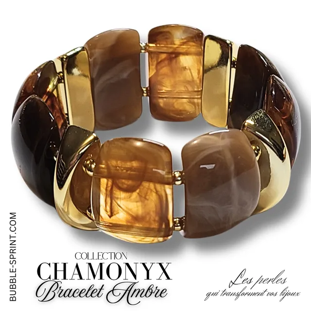 ARTSHOP Chamonyx Ambre kit bracelet perles acrylique