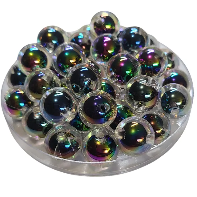 ARTSHOP Boules 16MM 438 perles Mirage Noir x15 transparentes