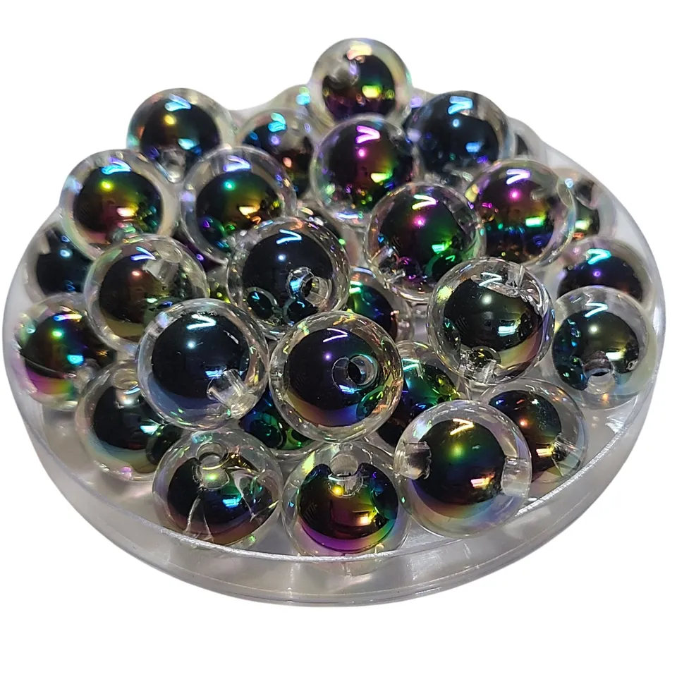 ARTSHOP Boules 16MM 438 perles Mirage Noir x15 transparentes