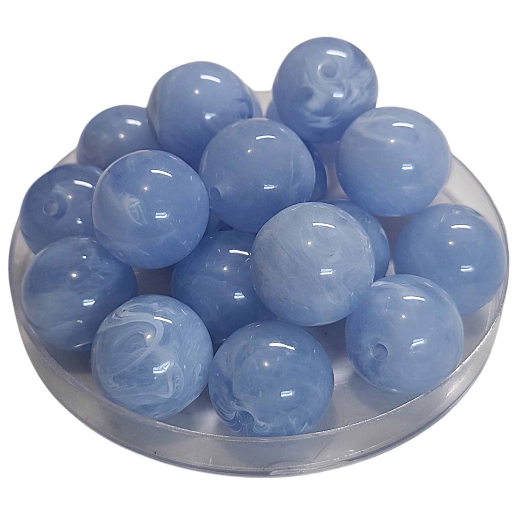 ARTSHOP Boules 20MM 253 perle acrylique bleu ciel marbré x1