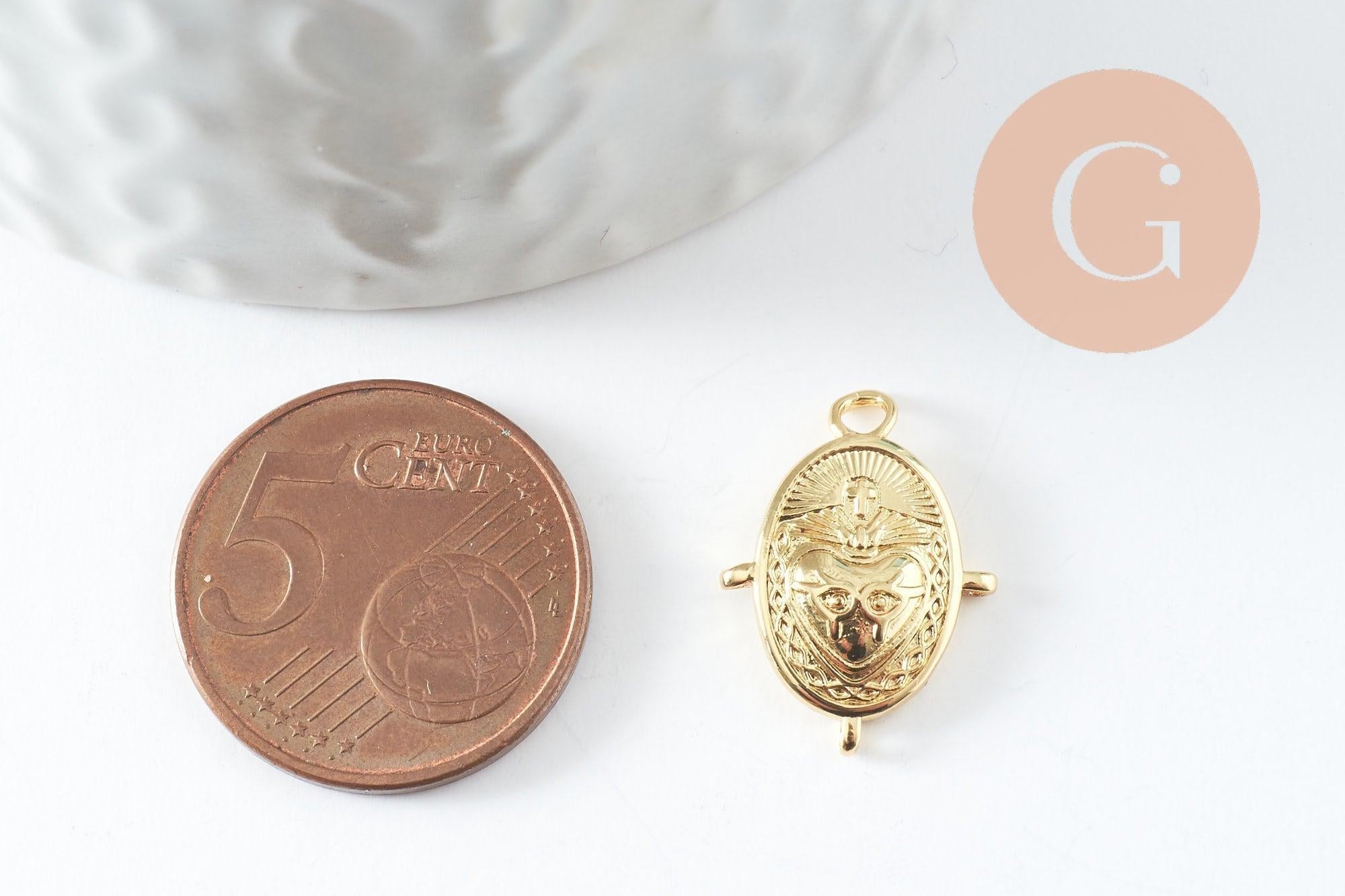 Gingerlily Pendentif cœur ex-voto G10017 doré 18mm x1