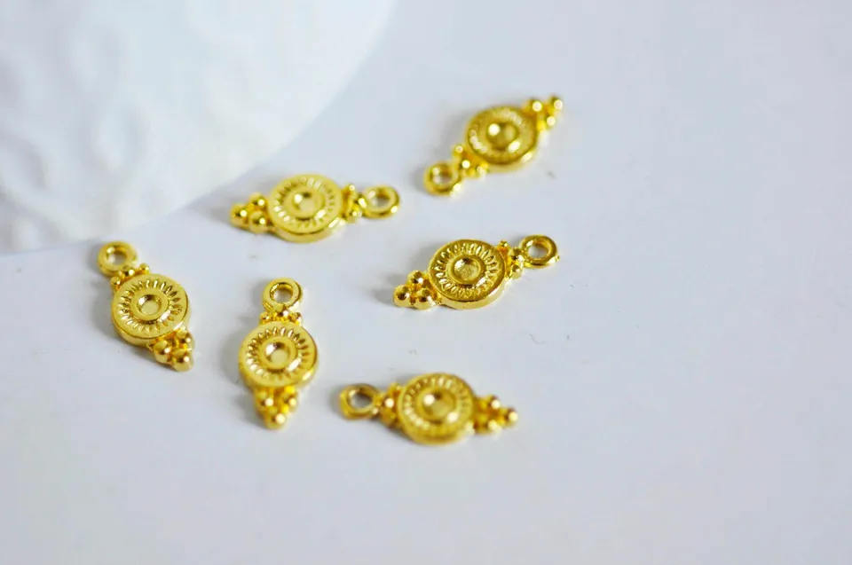 Gingerlily Connecteurs ronds laiton doré 16mm x10 G642