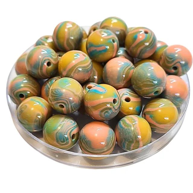 ARTSHOP 340 boule swirl rose turquoise 16MM x15