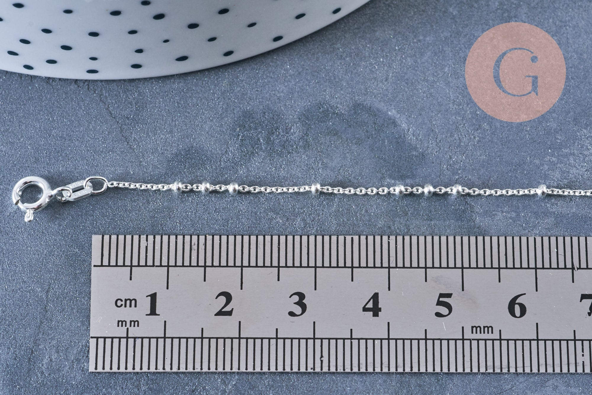 Gingerlily Chaînes G8064 chaîne cheville argent 925 22,8cm