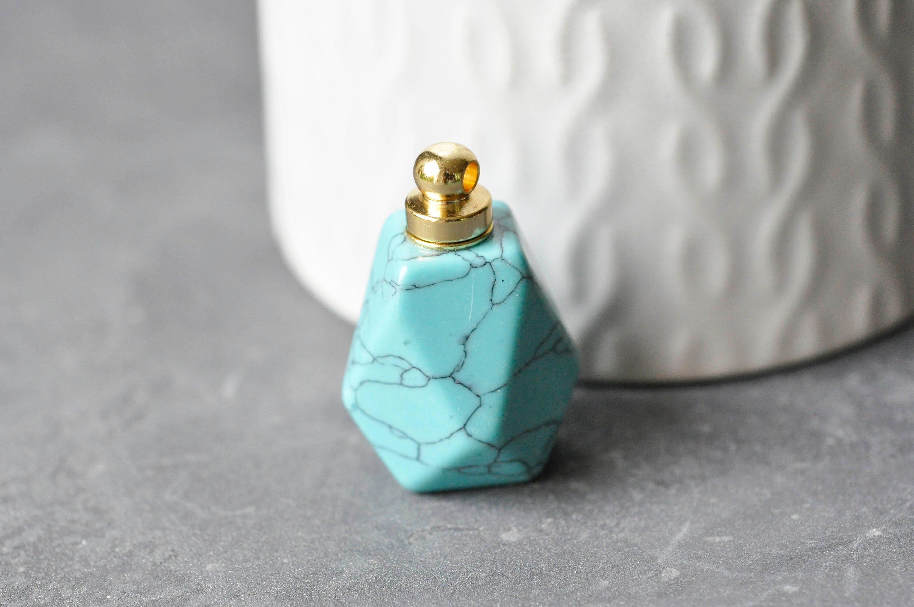 Gingerlily Pendentif bouteille parfum pierre 33mm x1
