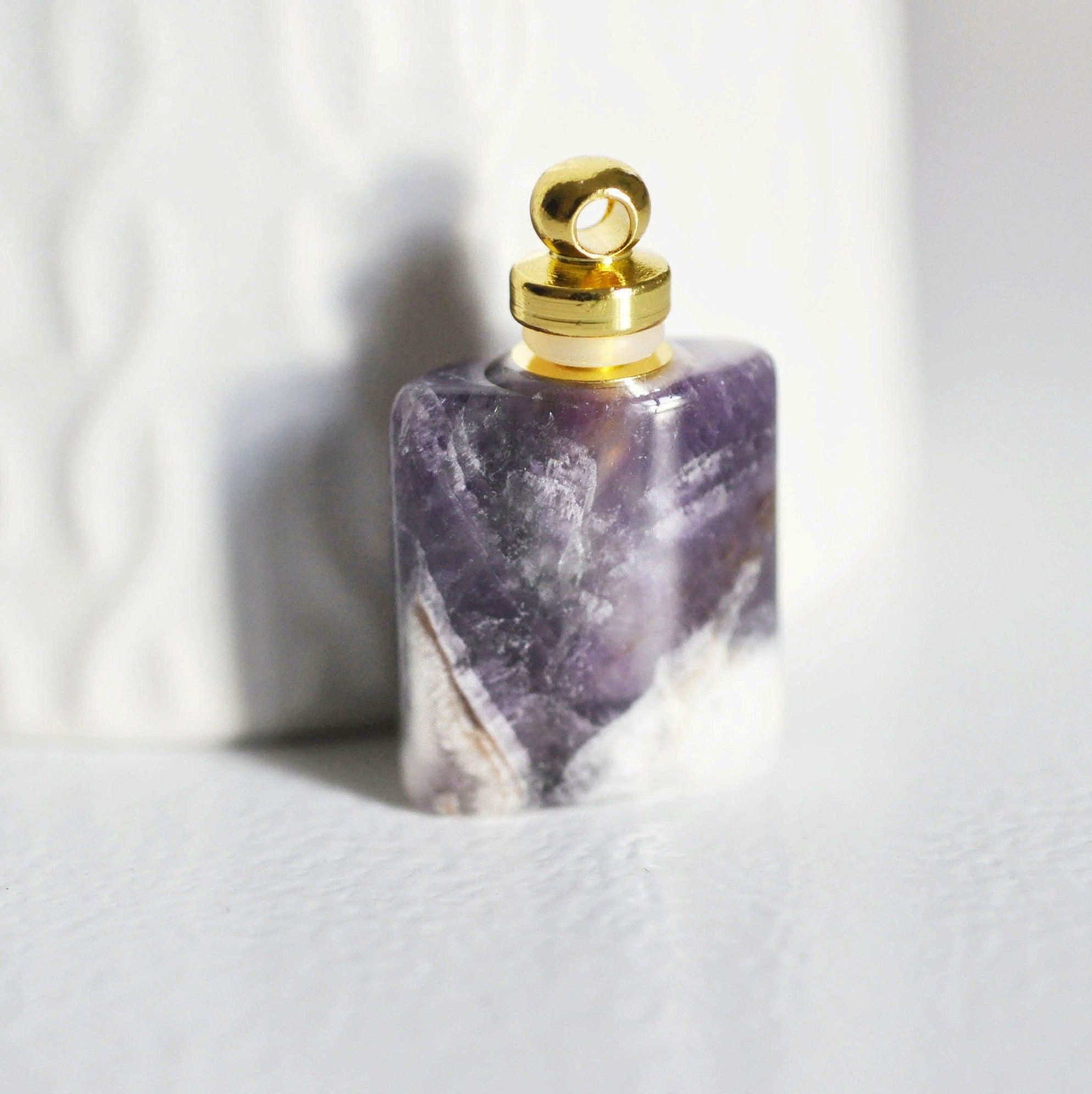Gingerlily Pendentifs Flacon Parfum Améthyste 33mm x1 G2791
