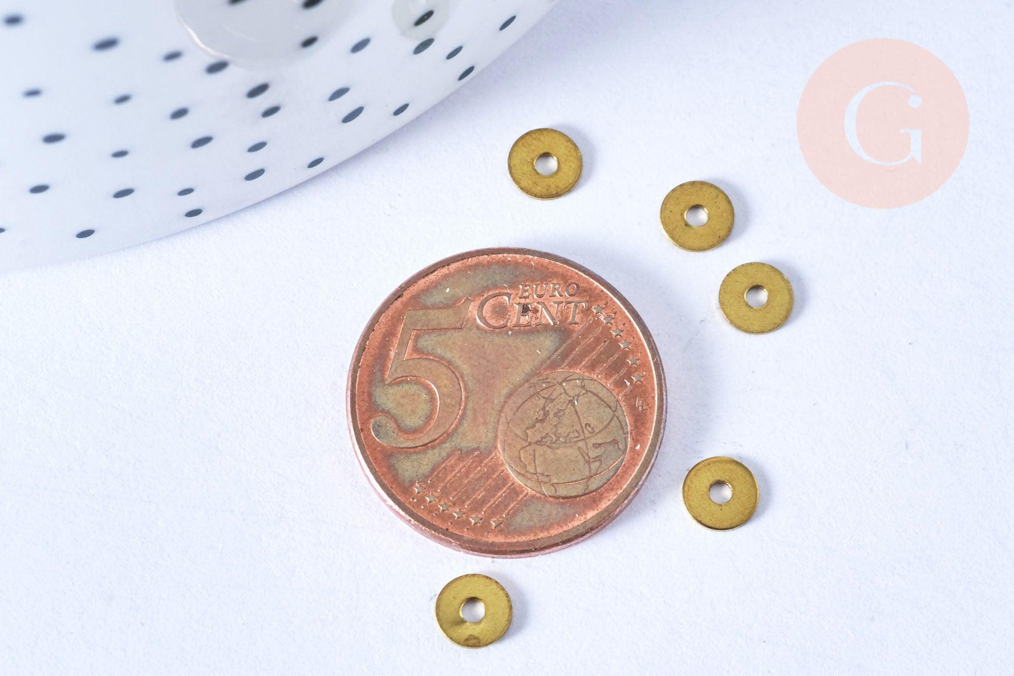 Gingerlily Perles DIY G6555 intercalaires laiton brut 5mm x10