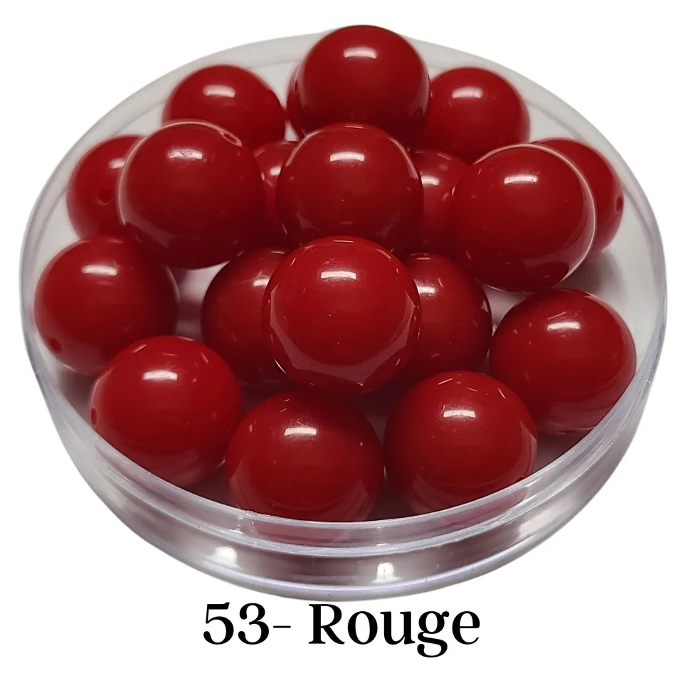 ARTSHOP Boules 20MM 53 Rouge perle brillante 20mm