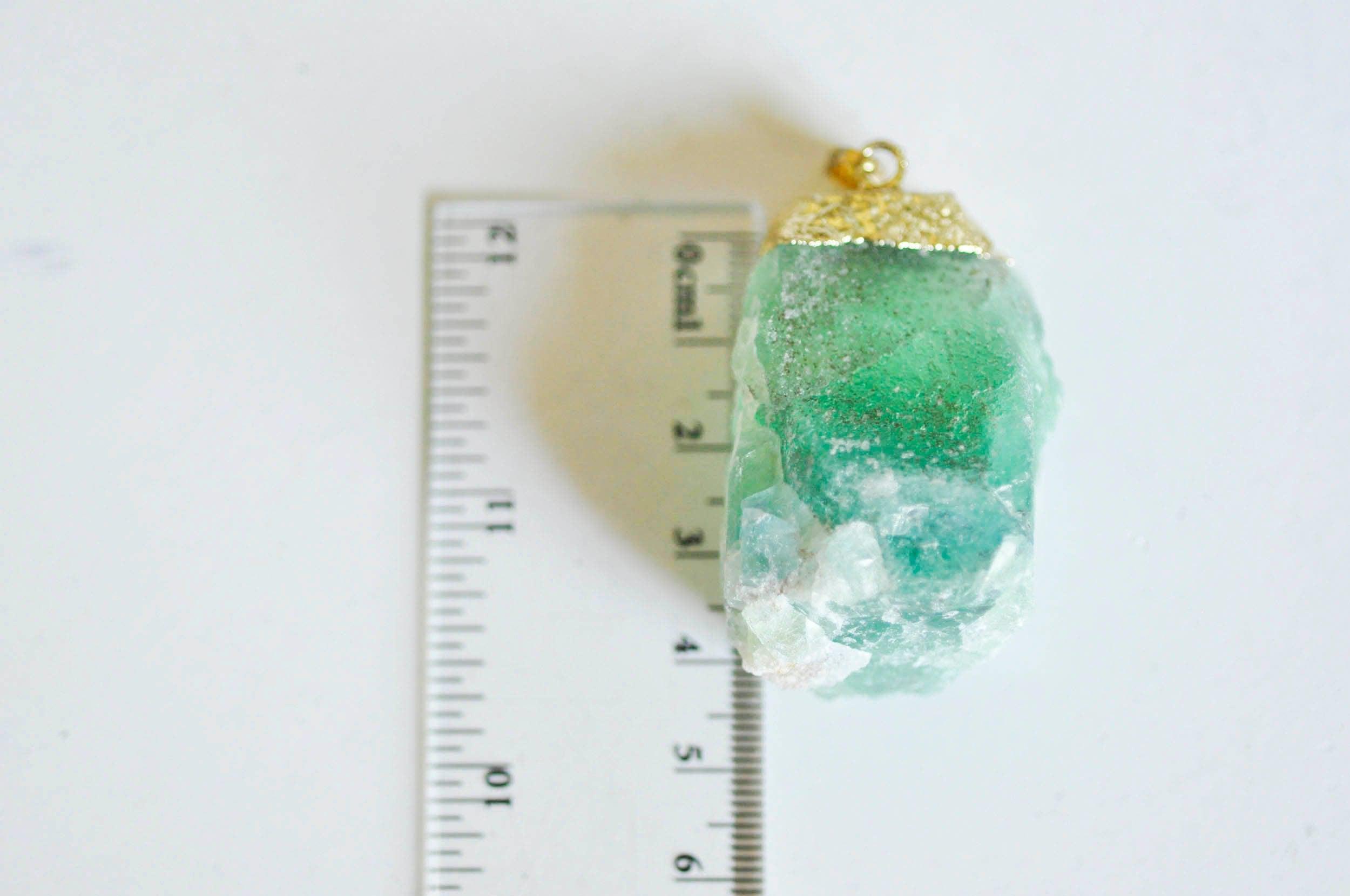 Gingerlily G832 pendentif pierre brute doré pointe x1