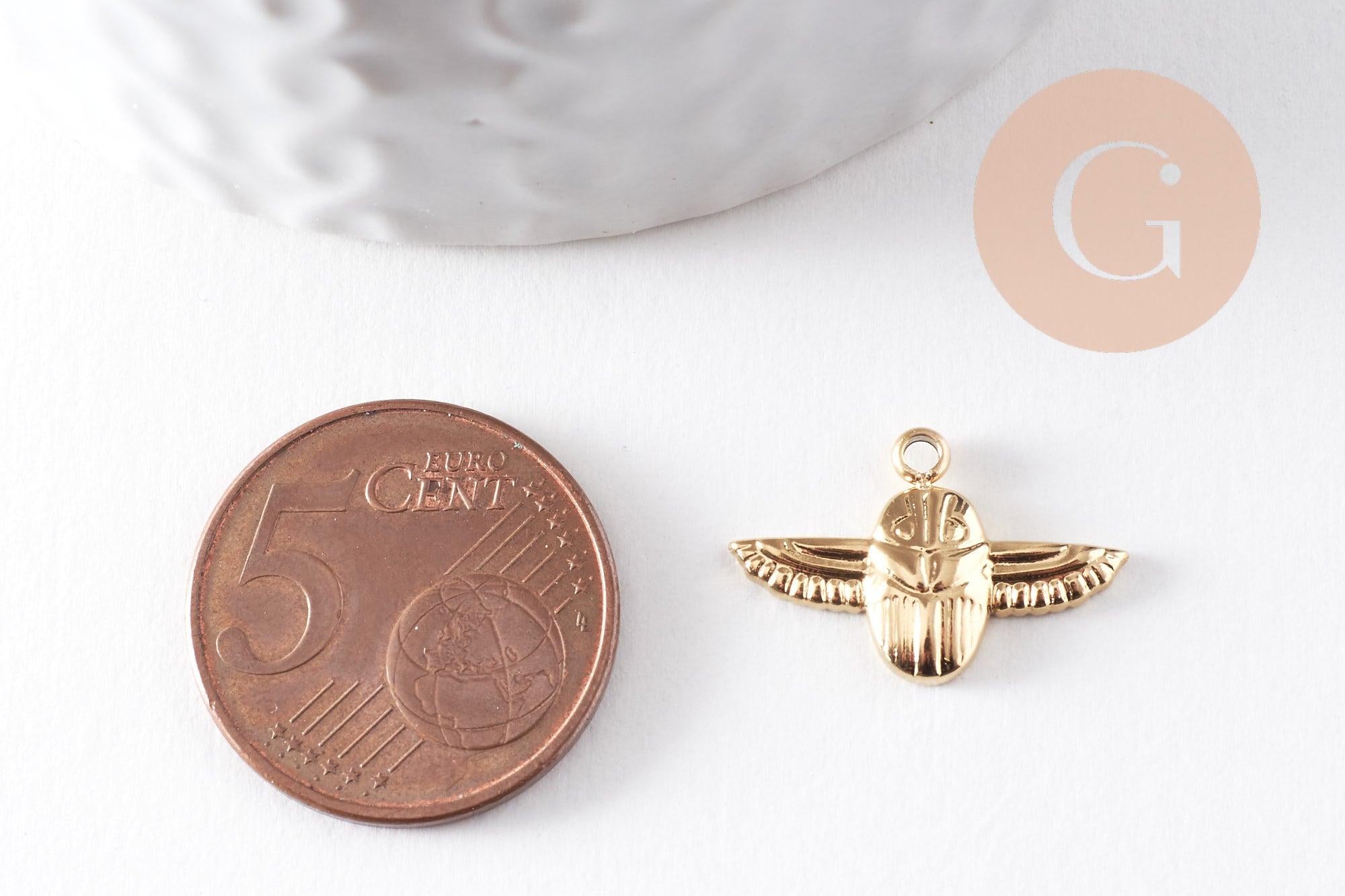 Gingerlily Pendentifs G9941 pendentif aigle acier doré 20mm x1