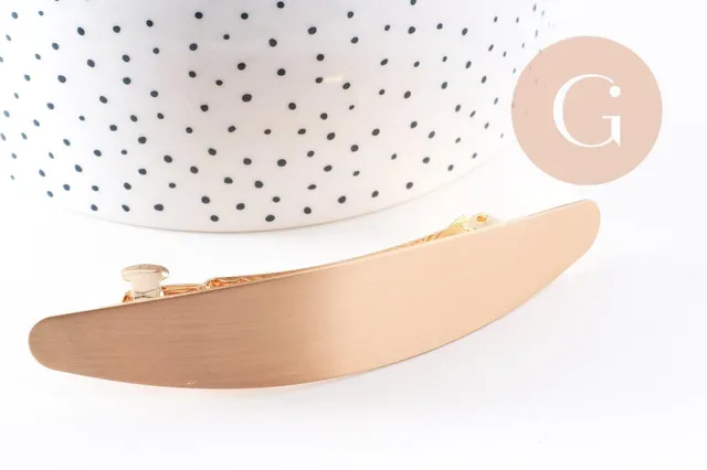 Gingerlily Support barrette clip zamac doré ovale 100mm G10160