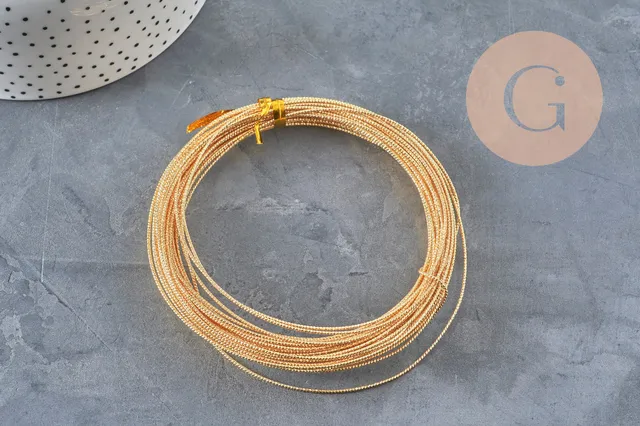 Gingerlily Cordons et fils G11243 fil cuivre doré 18K torsadé 1 mm