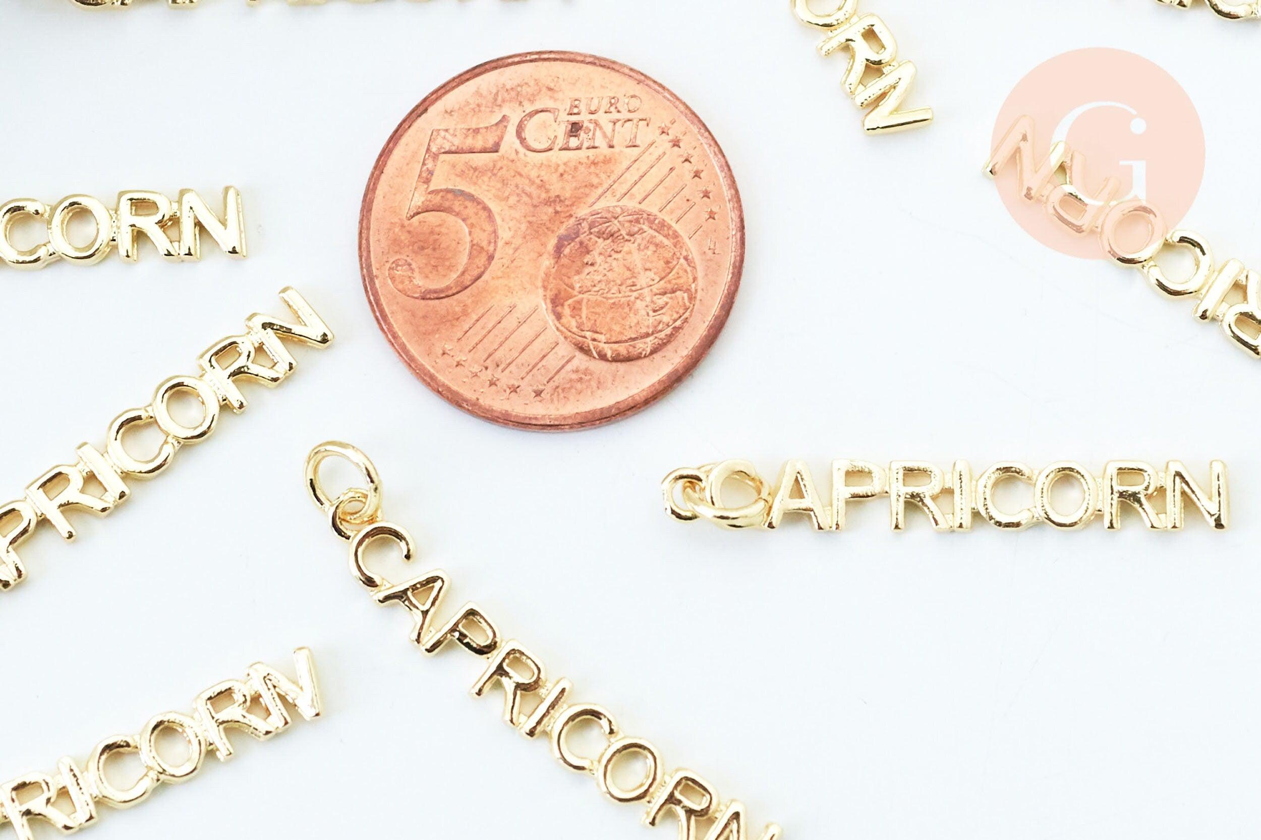 Gingerlily Pendentifs Capricorne G6054 breloque dorée 31mm