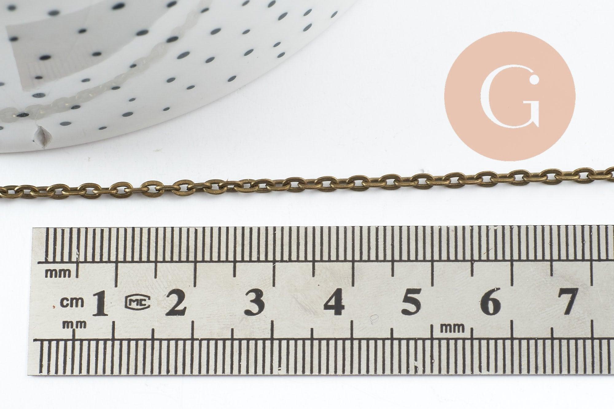 Gingerlily Chaînes forçat chaîne bronze 3mm 5 mètres