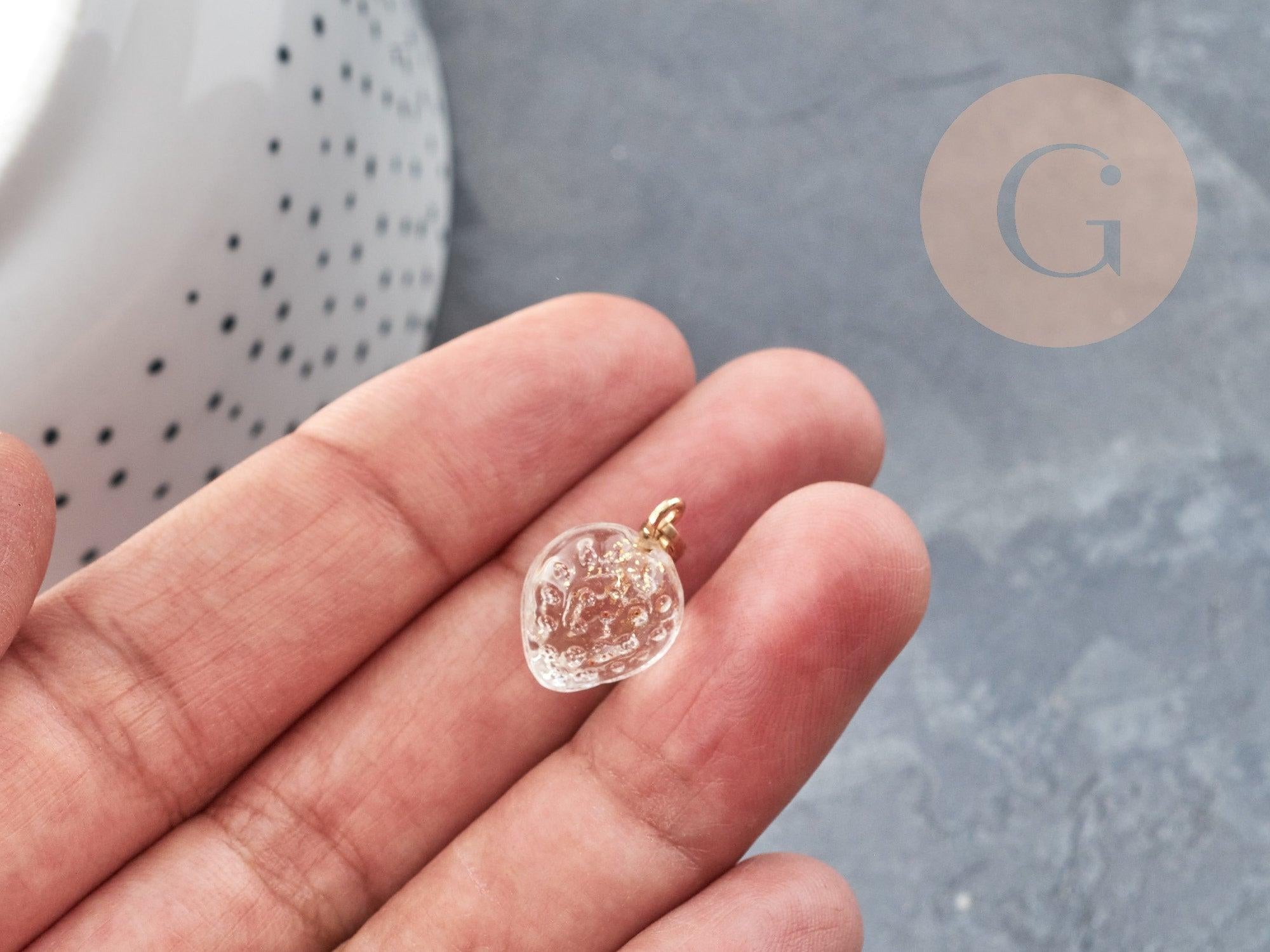Gingerlily Pendentifs G9043 pendentif fraise verre 17mm x1
