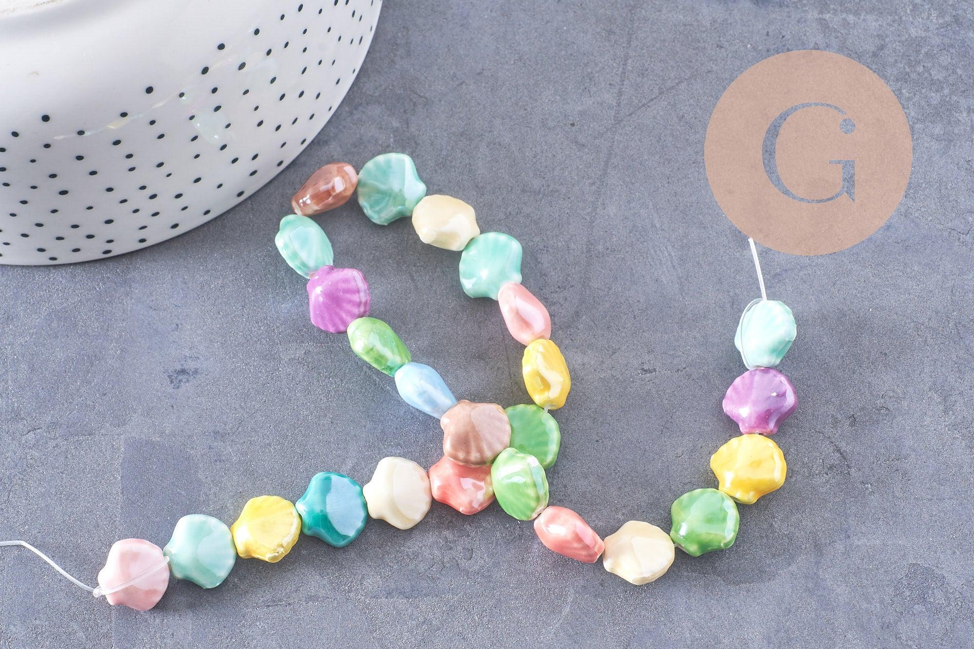 Gingerlily Perles G10324 perle coquillage porcelaine 13,5mm