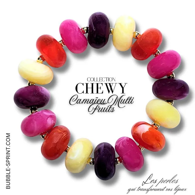 ARTSHOP Chewy bracelet multi fruits 5.5cm kit ou monté